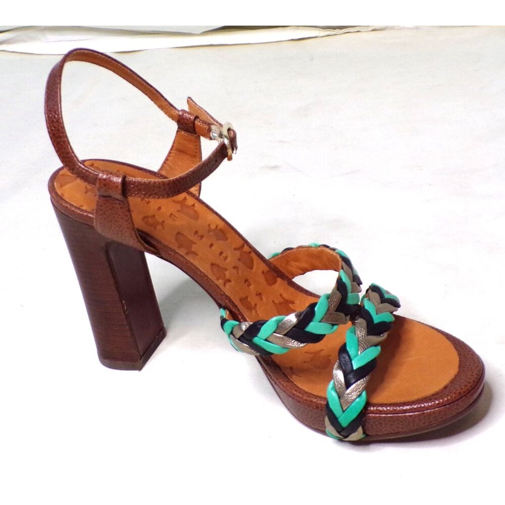 🆕CHIE MIHARA Braided Ankle Strap Block Heel Sandals Shoes  US 7.5, EU 37.5 - Picture 8 of 11